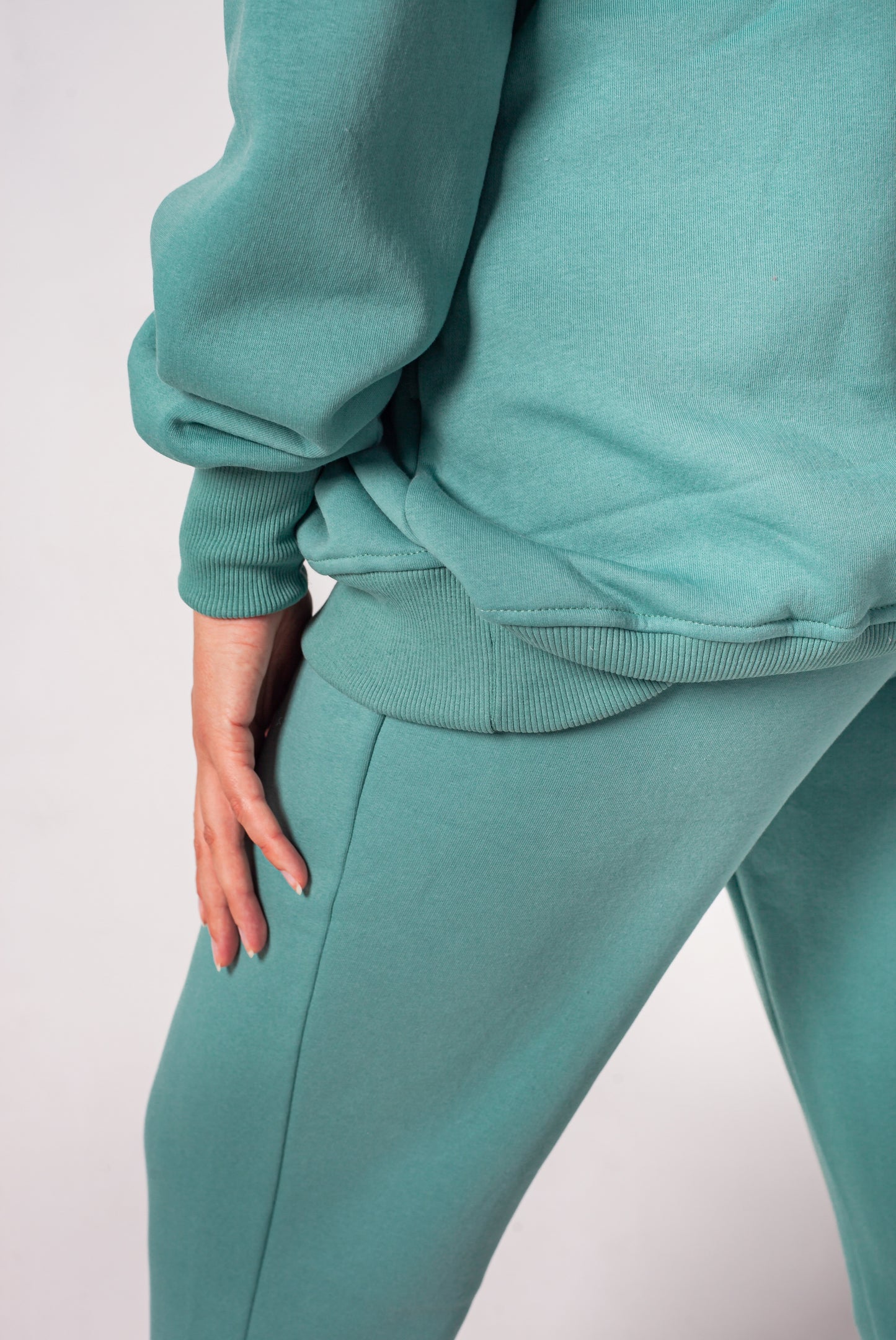 Anzug warm Damen Hoodie+Hose sattes grün