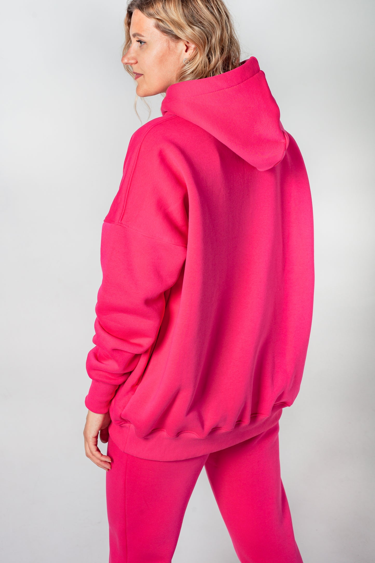Anzug warm Damen Hoodie+Hose rose