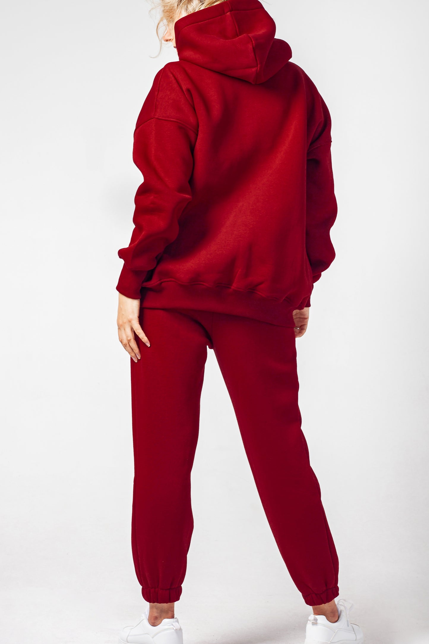 Anzug warm Damen Hoodie+Hose rot