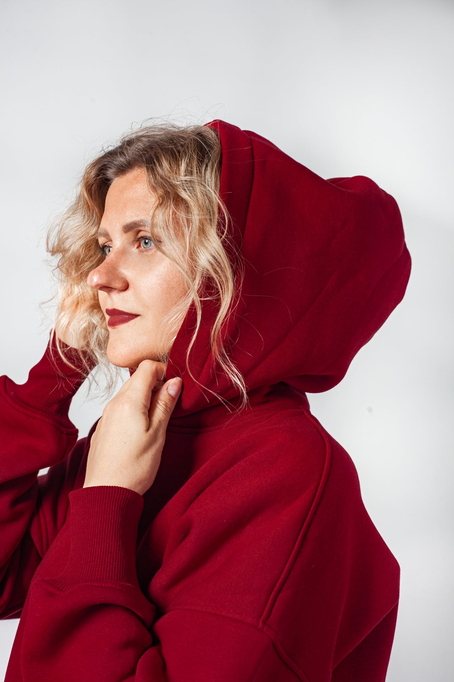 Anzug warm Damen Hoodie+Hose rot