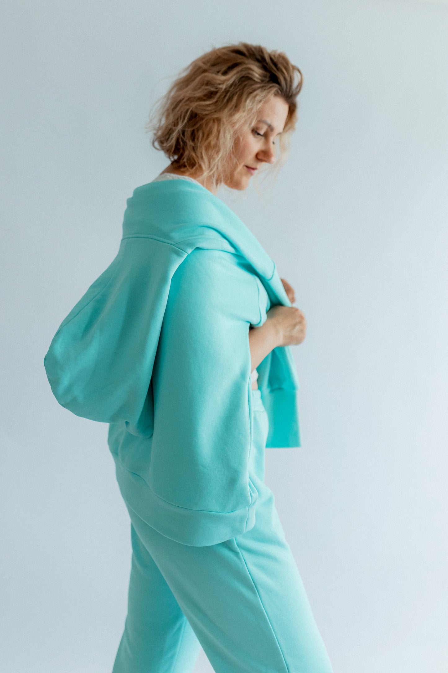 Sportanzug Damen Hoodie+Hose Minze