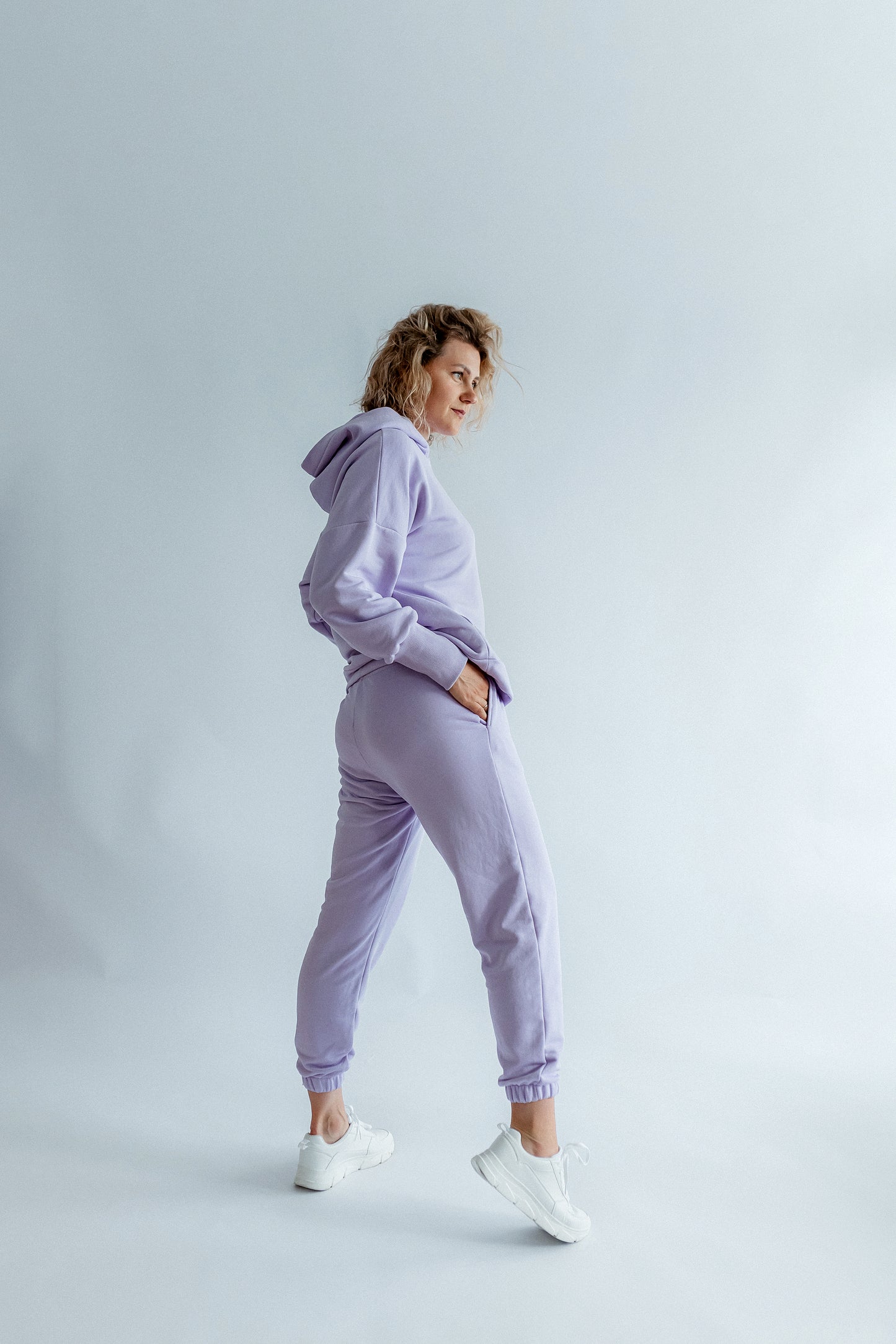 Sportanzug Damen Hoodie+Hose Lila