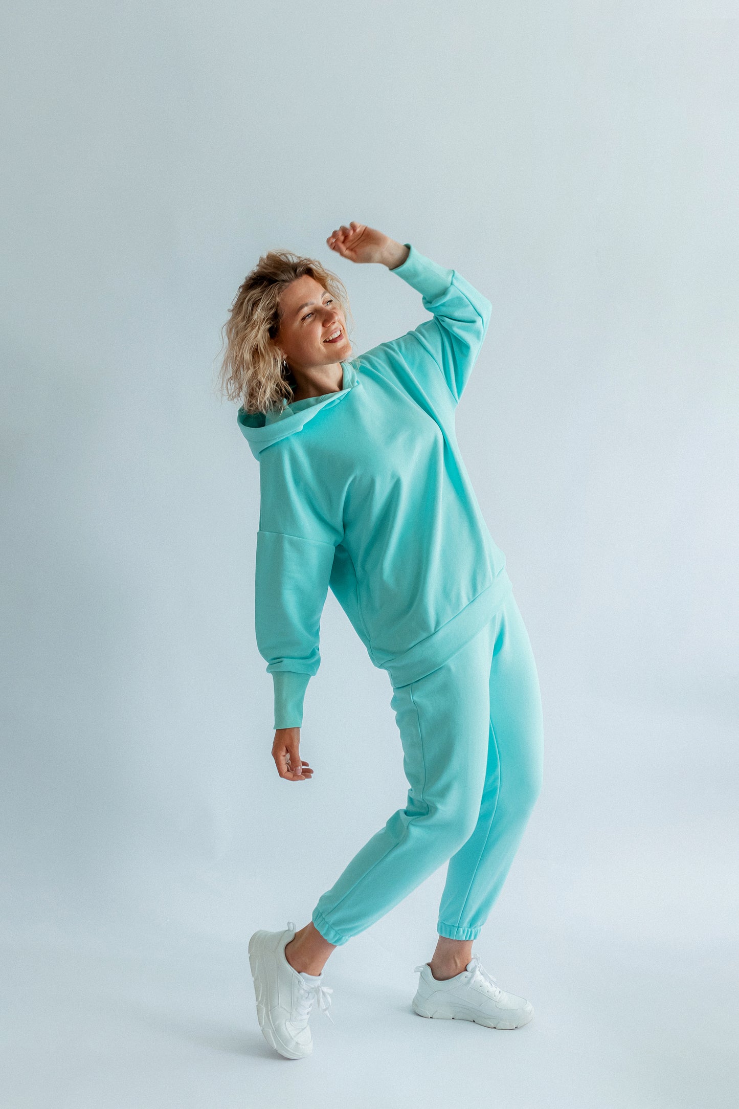 Sportanzug Damen Hoodie+Hose Minze