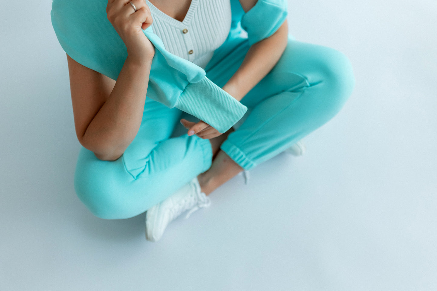Sportanzug Damen Hoodie+Hose Minze