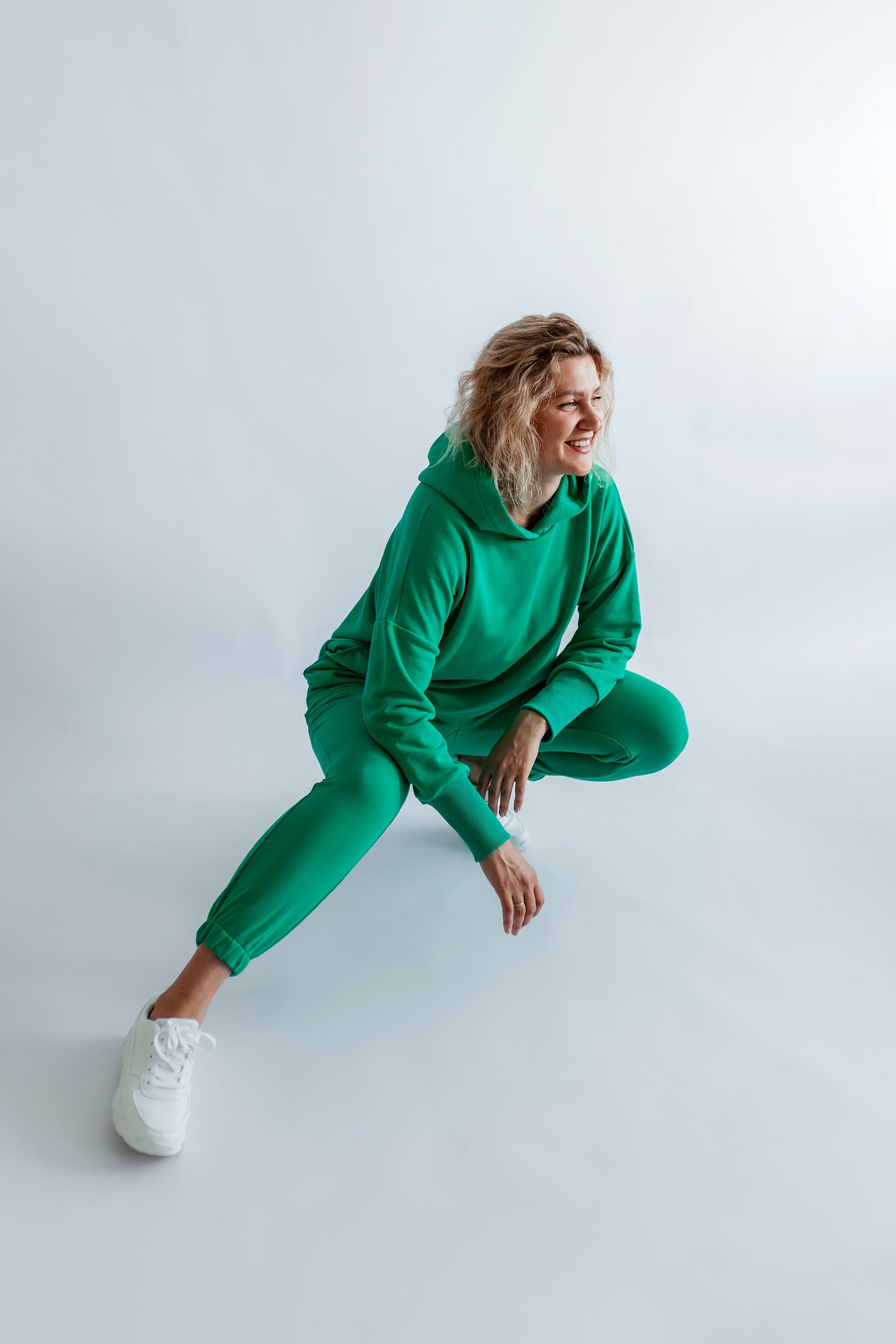 Sportanzug Damen Hoodie+Hose Grün