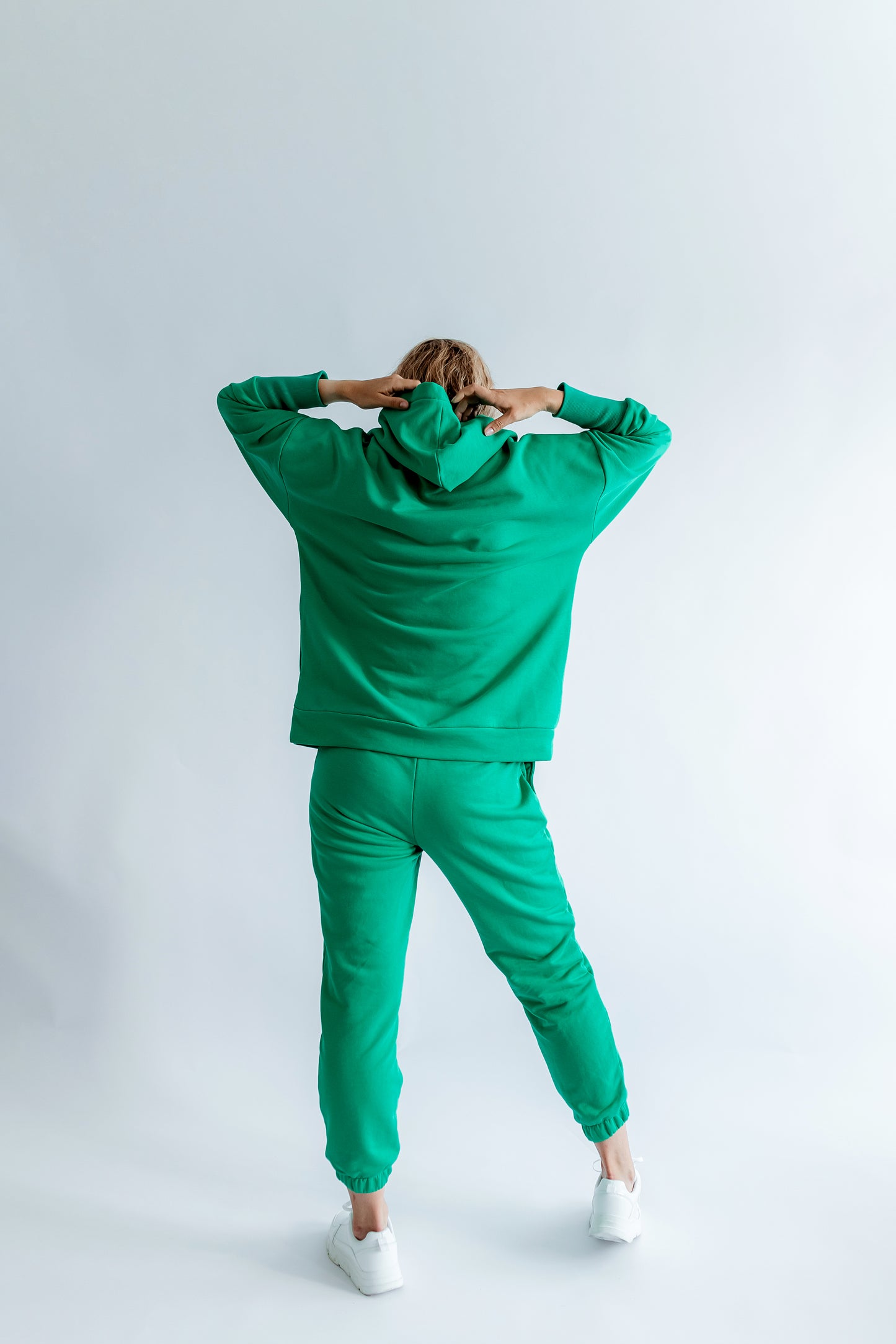 Sportanzug Damen Hoodie+Hose Grün
