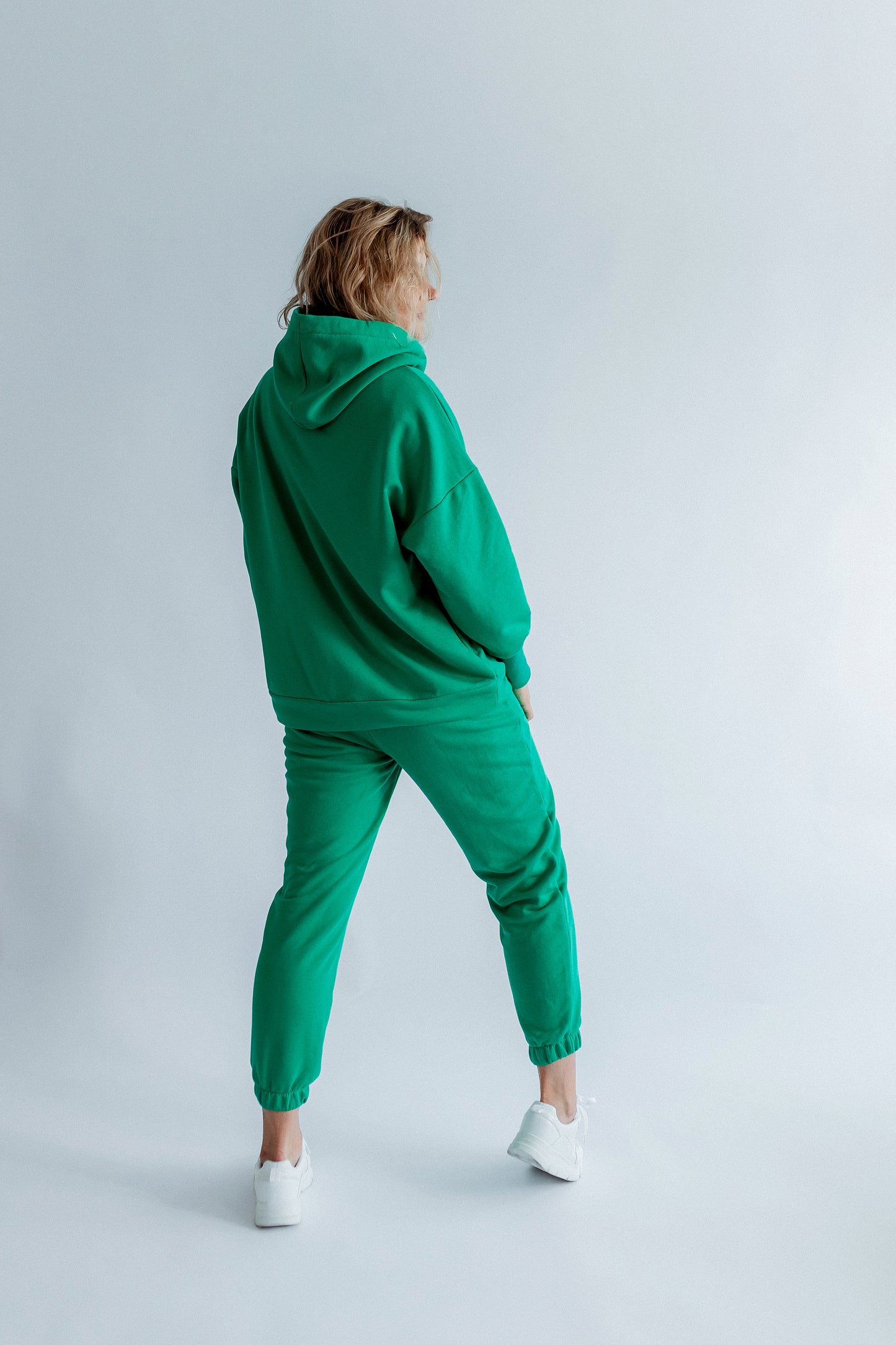 Sportanzug Damen Hoodie+Hose Grün