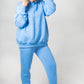 Trainingshose warm Damen hellblau Baumwolle