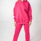 Anzug warm Damen Hoodie+Hose rose