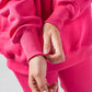 Anzug warm Damen Hoodie+Hose rose