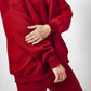 Anzug warm Damen Hoodie+Hose rot