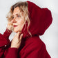 Anzug warm Damen Hoodie+Hose rot