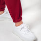 Trainingshose Warm Damen rot Baumwolle