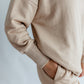 Sportanzug Damen Hoodie+Hose Beige