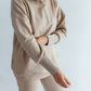 Sportanzug Damen Hoodie+Hose Beige