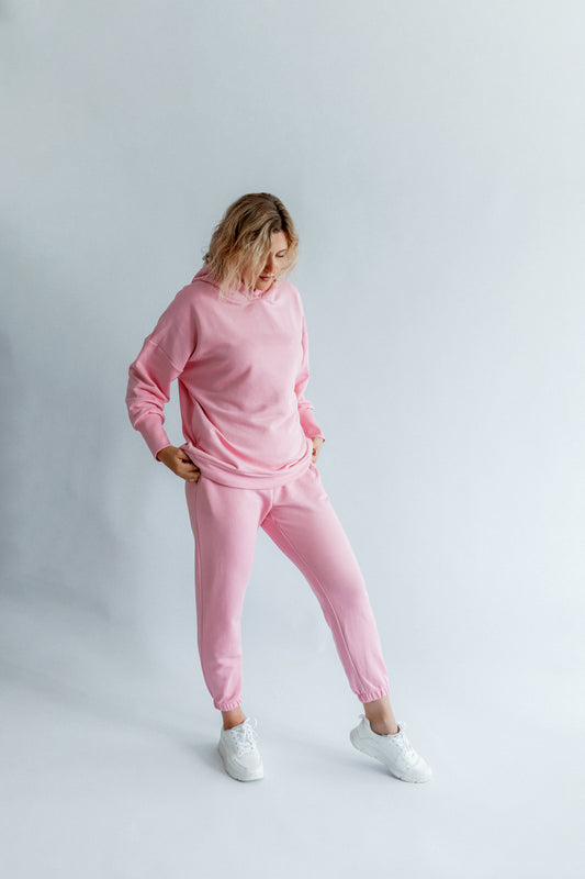 Sportanzug Damen Hoodie+Hose Rose