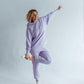 Sportanzug Damen Hoodie+Hose Lila
