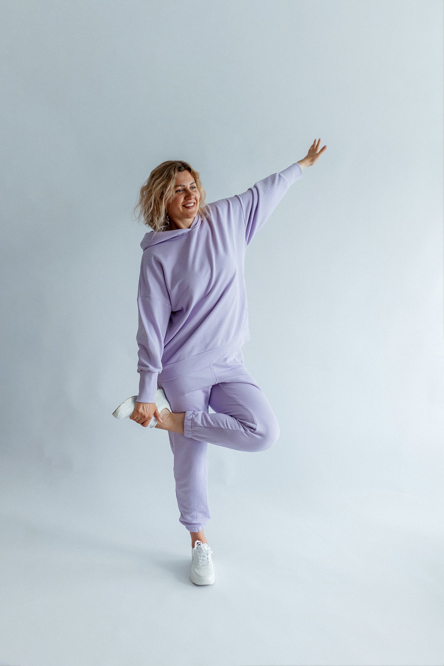 Sportanzug Damen Hoodie+Hose Lila