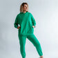 Sportanzug Damen Hoodie+Hose Grün