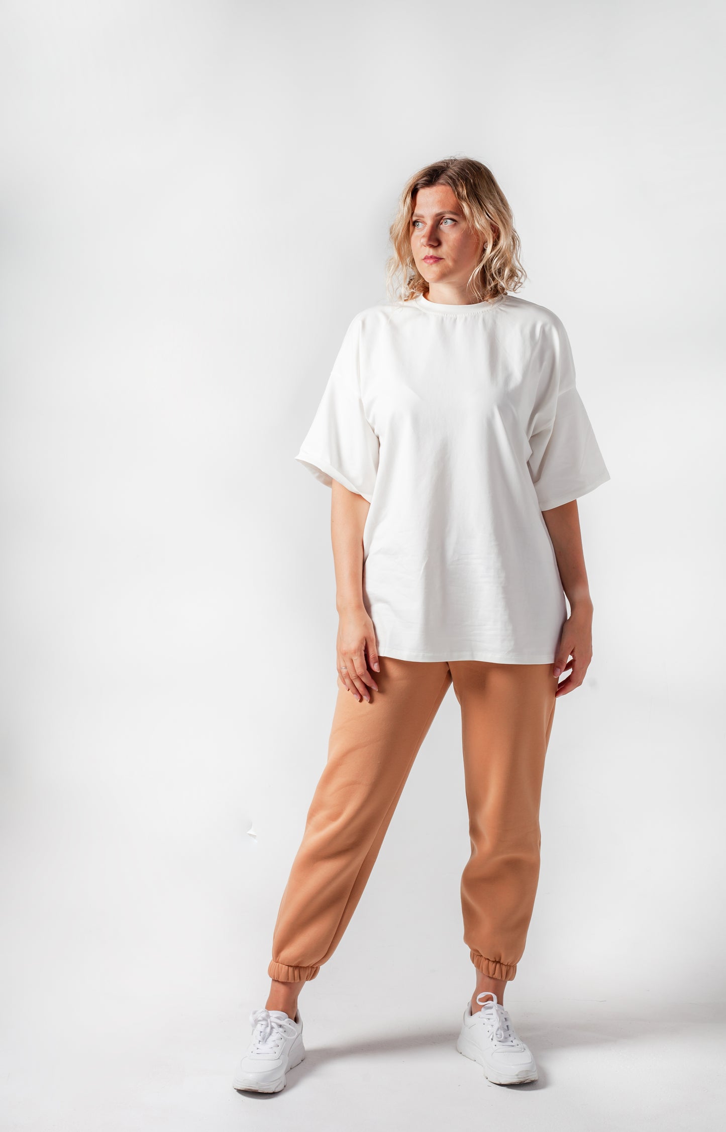 Anzug warm Damen Hoodie+Hose sand