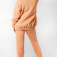 Hoodie warm Oversize hellbraun Damen Baumwolle