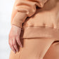 Anzug warm Damen Hoodie+Hose sand
