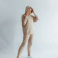 Pullover Oversize Beige Damen Baumwolle