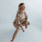 Sportanzug Damen Hoodie+Hose Beige