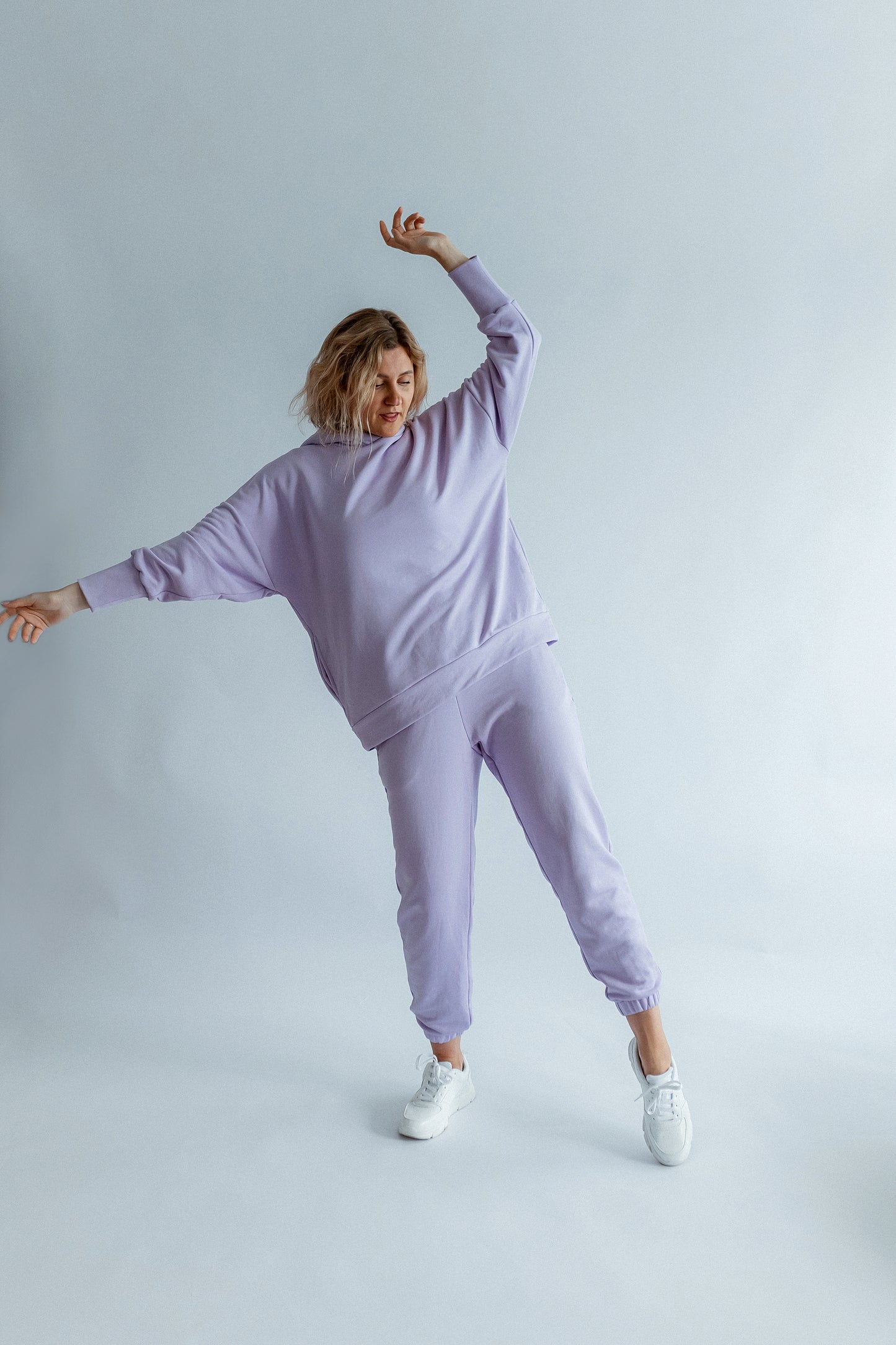 Sportanzug Damen Hoodie+Hose Lila