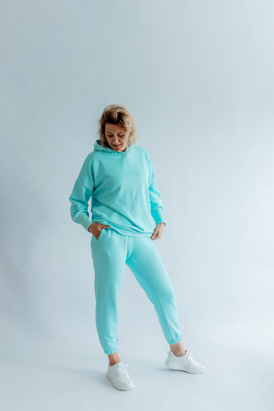 Sportanzug Damen Hoodie+Hose Minze