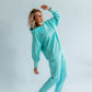 Sportanzug Damen Hoodie+Hose Minze