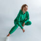 Sportanzug Damen Hoodie+Hose Grün