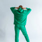 Sportanzug Damen Hoodie+Hose Grün